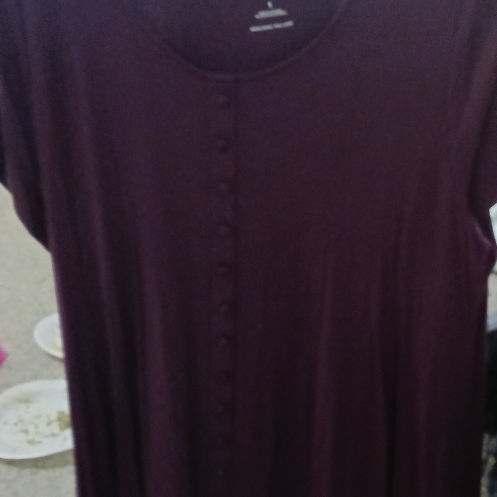Torrid Supersoft Plum Fit & Flare Top Size 1